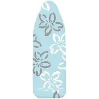 Wenko Housse de table à repasser Comfort - modèle moyen flower - Longueur 125 cm x 40 cm - Bleu