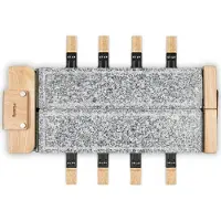 H.Koenig Appareil à raclette avec pierre naturelle – Pour 8 personnes, aspect bois