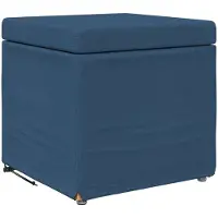 vidaXL Tabouret bleu 41 x 41 x 40 cm Tissu et bois pressé