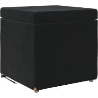 vidaXL Tabouret Noir 41 x 41 x 40 cm Velours et bois d'ingénierie