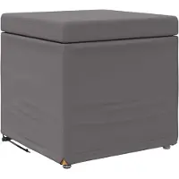 vidaXL Tabouret gris 41 x 41 x 40 cm Simili cuir et bois d'ingénierie