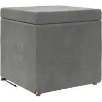 vidaXL Tabouret gris foncé 41 x 41 x 40 cm Velours et bois d'ingénierie