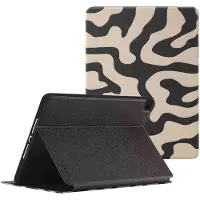 Selencia Coque tablette Vivid pour Apple iPad 9 (2021) 10.2 pouces / iPad 8 (2020) 10.2 pouces / iPad 7 (2019) 10.2 pouces - Art Wave Black