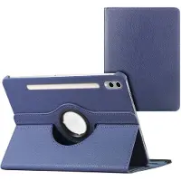 IMoshion Coque tablette rotatif à 360° pour Samsung Galaxy Tab S10 Ultra / Tab S9 Ultra - Bleu foncé