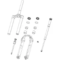 RockShox Pike Ultimate 27/29 High Gloss Black 2023+ Decals Kit Argenté