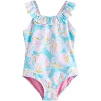 Next Maillot de bain bleu clair / moutarde / rose / blanc