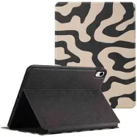 Selencia Coque tablette Vivid pour Apple iPad 11 (2025) 11 pouces A16 / iPad 10 (2022) 10.9 pouces - Art Wave Black