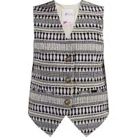 IZIA Gilet beige / bleu foncé