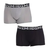 Dim Lot De 2 Boxers Homme Respirants Noir Gris Perle 3d Flex Air