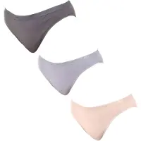 Dim Lot De 3 Slips Taupe, Rose Et Gris Les Pockets Ecodim
