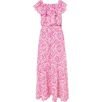 IZIA Robe d’été rose / rouge foncé / blanc
