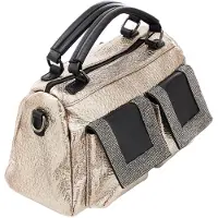 FELIPA Sacs à main or / noir / argent
