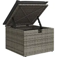 vidaXL Ensemble de jardin canapé 8 pièces avec coussins Gris Poly rotin