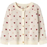 Name it Cardigan 'NMFSaran' nude / rouge foncé / blanc naturel