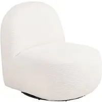Ebuy24 Dina fauteuil fonction tournante offwhite.