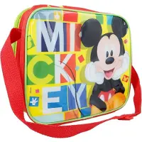 Pricenet Mickey Pelė Peliukas Mikis - Pusryčių maišelis + 530 ml vandens butelis pusryčių maišelyje, Lunch box, Blanc