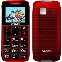 Evolveo EasyPhone, téléphone portable pour seniors avec support de charge, rouge