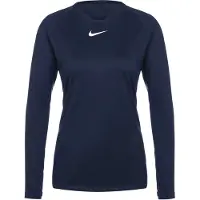 Nike T-shirt à manches longues pour femme Dri-Fit Park First Layer, bleu marine et blanc, taille S