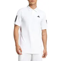 Adidas Club 3 Stripes Short Sleeve Polo Blanc 2XL Homme