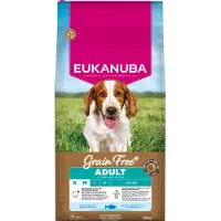 Eukanuba Adult S/M sans céréales au poisson de mer pour chien