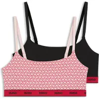 HUGO 50545712 Bralette Red Bra 2 Units Noir,Rose XS Femme