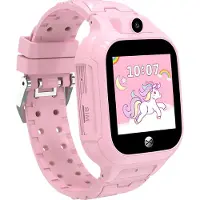 Forever Smartwatch enfant pour filles WiFi Kids See Me! 3 KW-320 Rose, Montre connectée, GPS, IP65, Podomètre, Appels