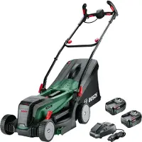 Bosch Home & Garden 06008B9E00 Home & Garden UniversalRotak 2x18V-37-550 Tondeuse à gazon sans fil 18,0 V pour une surface allant jusqu'à 550 m², avec 2 batteries