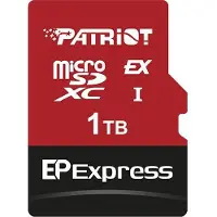 Patriot 1 TB Express 800/600 MB/s Nintendo Switch 2 microSDXC-Karte (1000 Go, microSDXC, U3, UHS-I), Carte mémoire, Rouge, Noir