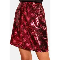 Love & roses Jupe rouge