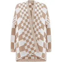 Imily Bela Cardigan beige foncé / blanc