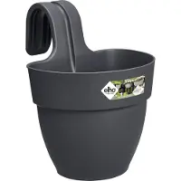 Elho Pot de Plante Circulaire Moderne Anthracite Elho Vibia - 24 x 20,5 x 26,5 cm