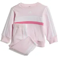 Adidas Seasonal Essentials Tiberio 3 Stripes Fleece Crew Set Rose 3-4 Years Enfants