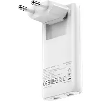 Verbatim Fold n Go GaN Charger 65W 2xUSB C weiß klappb.St.32355