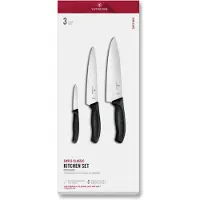 Victorinox Swiss Army Swiss Classic, set de cuisine, 3 pièces, noir, gift box