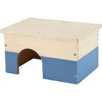 Zolux Neolife Houten Huisje Cavia Blauw - 35X21X16 Cm