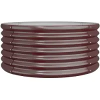 vidaXL Jardinière de jardin Acier enduit de poudre 80x80x36 cm Marron