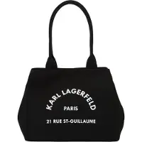 Karl Lagerfeld Sac cabas convertible , en coton noir