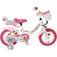 Volare Vélo enfant Unicorn 12 pouces, blanc