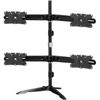Aavara desktop stand for 4 screens 24-32 (32 kg), Pied TV, Noir