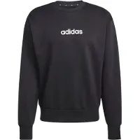 Adidas Sweat de sport 'ESSENTIALS LINEAR FLEECE' noir / blanc