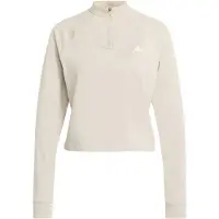 Adidas Train Essentials Minimal Branding Cover Up Half Zip Sweatshirt Beige XS Femme