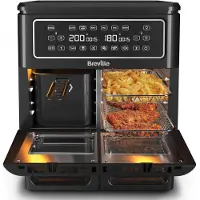 Breville Friteuse électrique - - VDF130X - 11 Litres - 12 modes de cuisson - 2 zones de cuisson