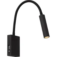 Lucide Applique de lecture noire ALEC 1xG9 3W