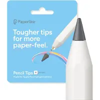 Paperlike Pencil Tips (4-pack) – Fabriqué à partir d'un matériau durable – Augmente la sensation de friction – Compatible avec l'Apple Pencil - Gris