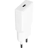 Mobiparts GaN Wall Charger USB-C 20W Flat White (with PD) (20 W, 1 portion), Chargeur USB, Blanc