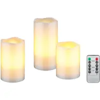 Goobay 3er-Set LED-Echtwachskerzen (3x)