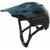 Cratoni Casque C-Maniac 2.0 Trail - noir et bleu pétrole mat - Taille M-L (54-58 cm)