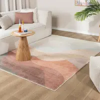 FRAAI Tapis moderne - Field Terracotta/Rouge | 140x200 cm | Rectangulaire | Pile courte