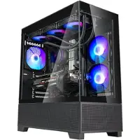 Silverstone SST-LD05-B-ARGB - Panorama Tower Micro-ATX Computer Case, black (ATX), Boîtier PC, Noir