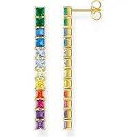 Thomas Sabo Boucles d'oreilles pierres multicolores or, (Argent 925)